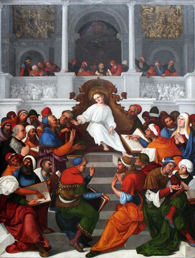The Twelve-Year-Old Jesus Teaching in the Temple by Ludovico Mazzolino
